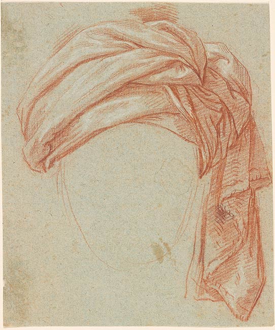 542x650 Italian School Study Of A Turban Drawings Online The Morgan - Turban Sketch