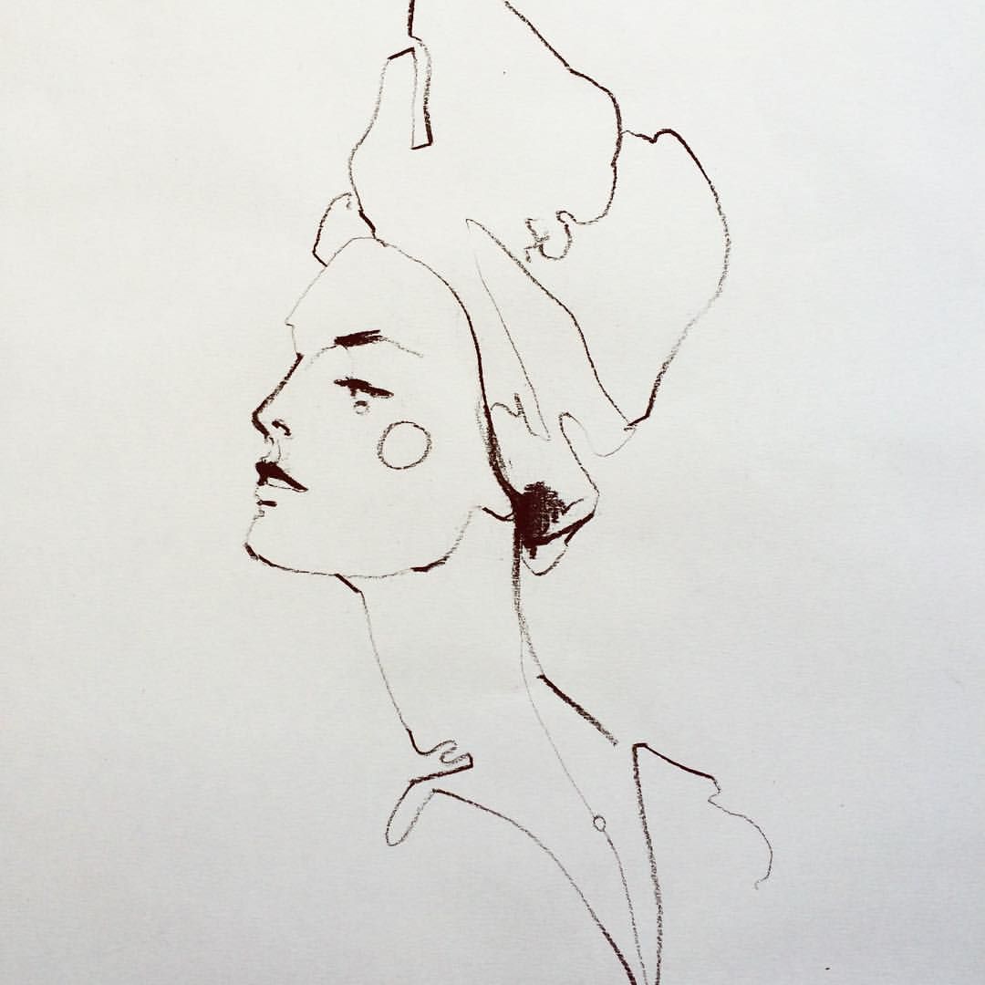1080x1080 Lady With Turban - Turban Sketch