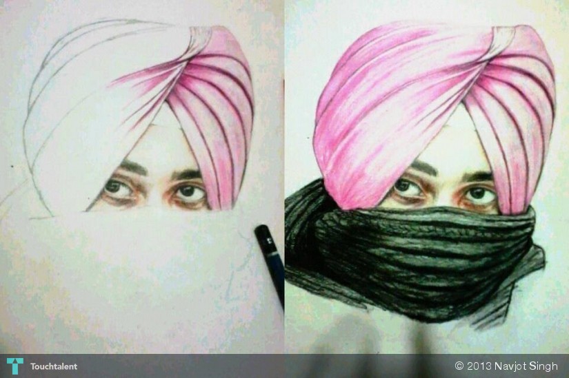 825x549 Turban Touchtalent - Turban Sketch