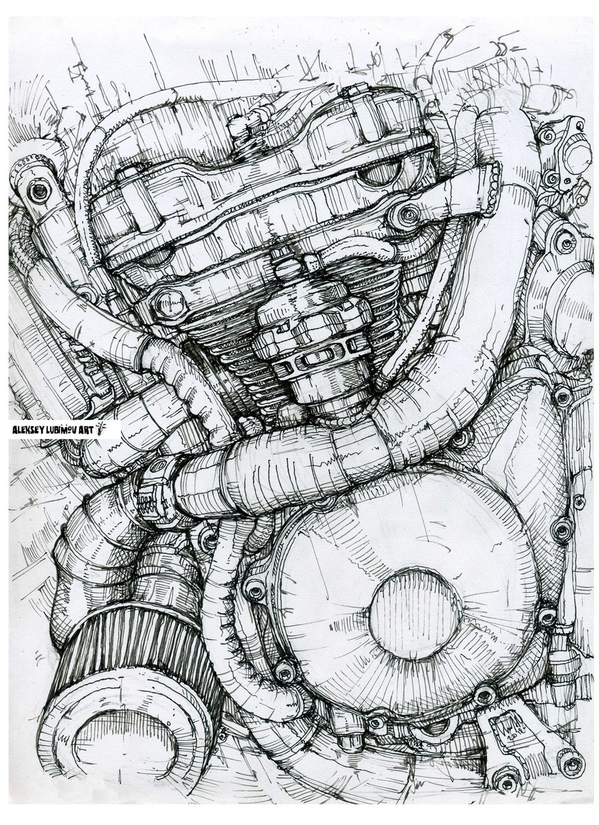 872x1200 Liubimov Aleksej On Twitter Turbo Moto. A Quick Sketch On A Photo - Turbo Sketch