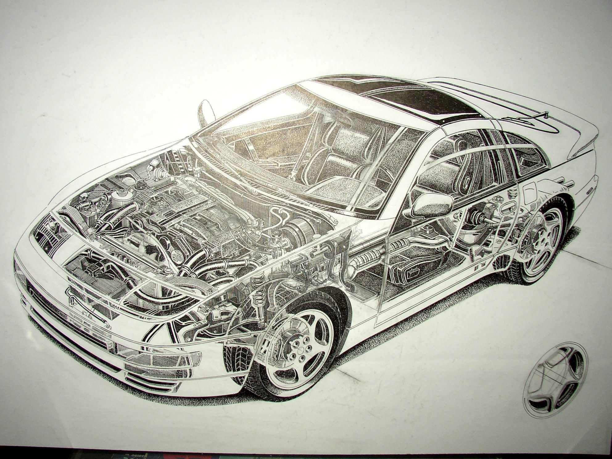 1984x1488 Sketch 300 Project Car Sketches, Nissan 300zx And - Turbo Sketch