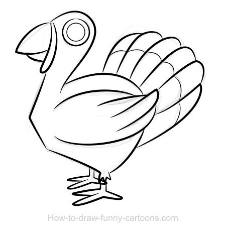 450x472 Turkey Drawing (Sketching + Vector) - Turkey Sketch