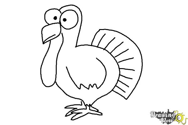 600x400 How To Draw A Simple Turkey - Turkey Sketch Simple