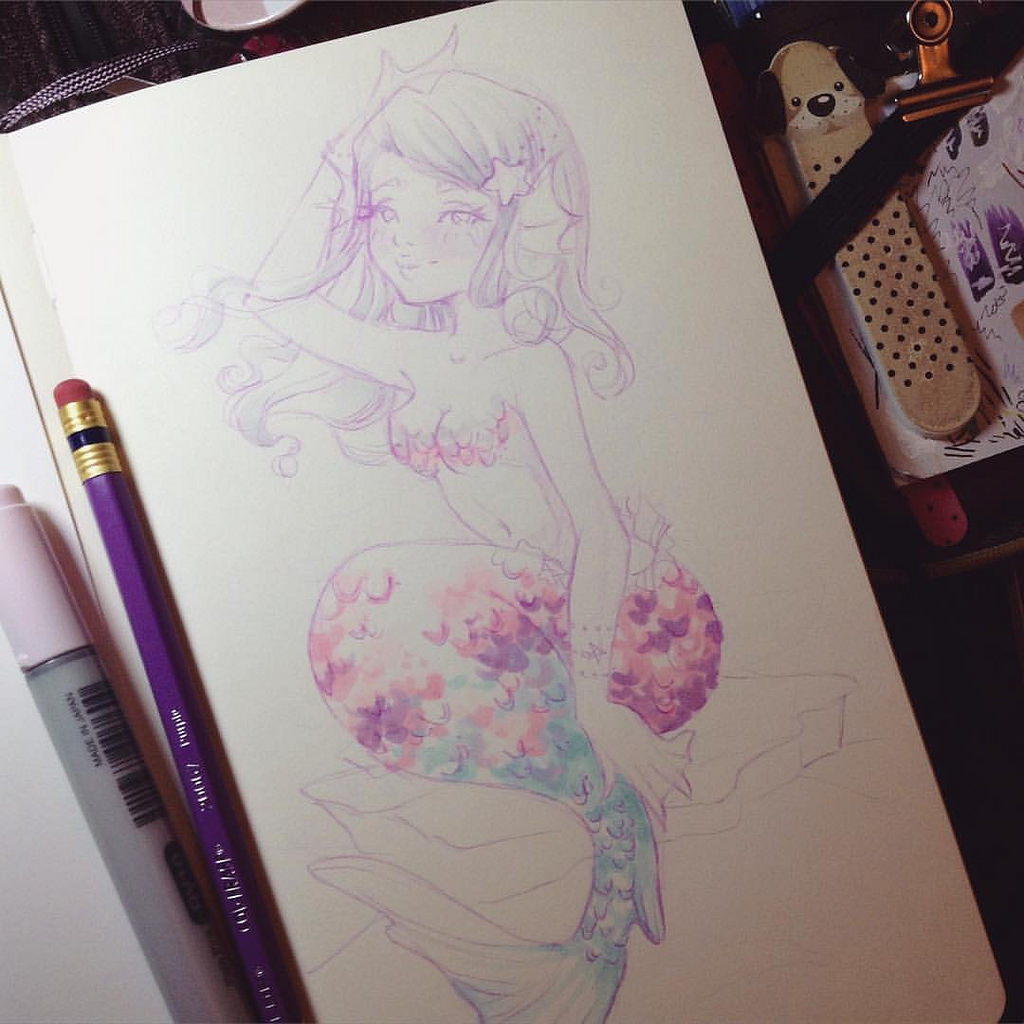 1024x1024 Turning My Nailpolish Into A Mermaid ~ - Turn My Photo Into A Sketch