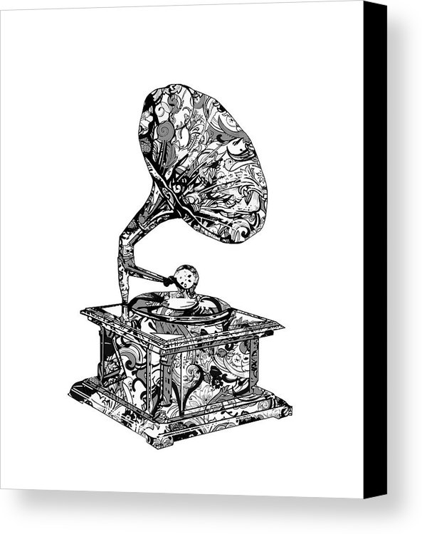 593x750 Vintage Turntable Canvas Print Canvas Art By Bekim Art - Turntable Sketch