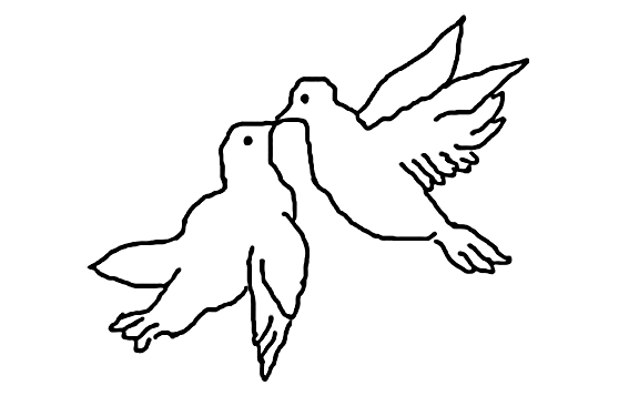 576x357 Collection Of Free Doves Drawing Turtle Dove. Download On Ubisafe - Turtle Dove Sketch