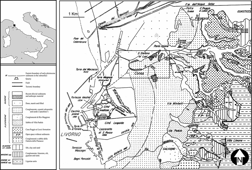 850x574 Geological Sketch Map (Of The North Western Tuscany) And Position - Tuscany Sketch
