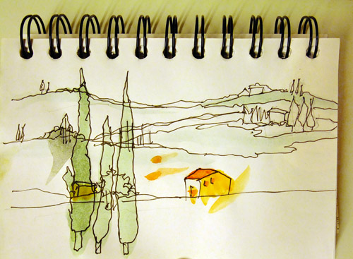 500x367 Initial Tuscany Sketch Photo - Tuscany Sketch