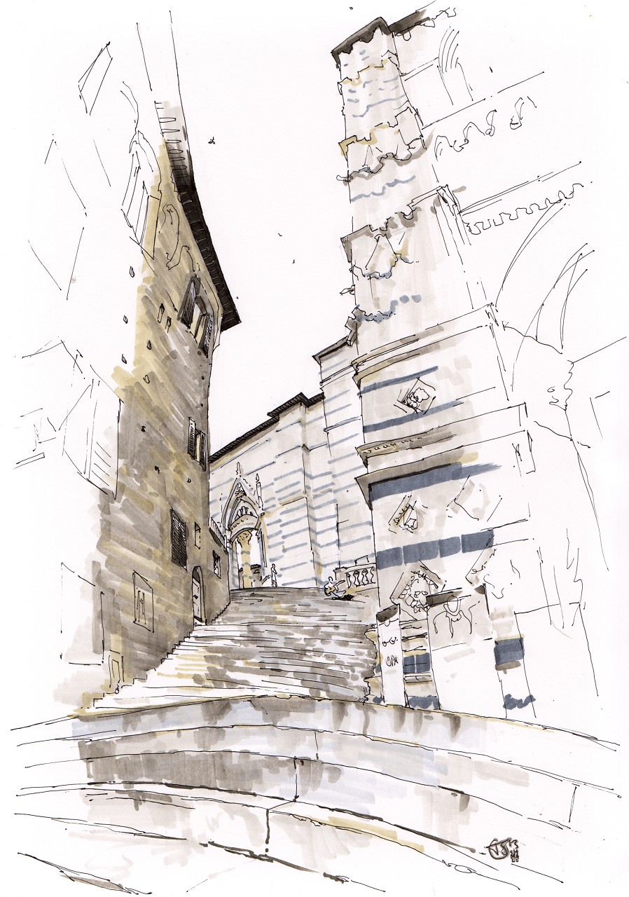 898x1280 Sketching Through Tuscany Thomas Schmall - Tuscany Sketch