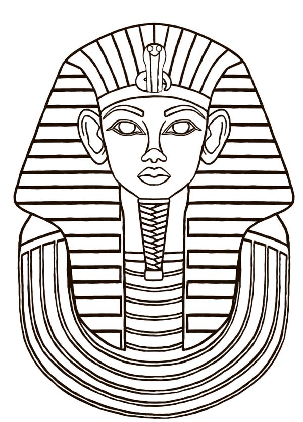 600x837 Pin By Ulla Peteri On Hi Egypti Egyptian, Egyptian - Tutankhamun Sketch