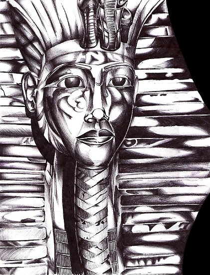 421x550 Tutankhamun Posters By Plaidrat Redbubble - Tutankhamun Sketch