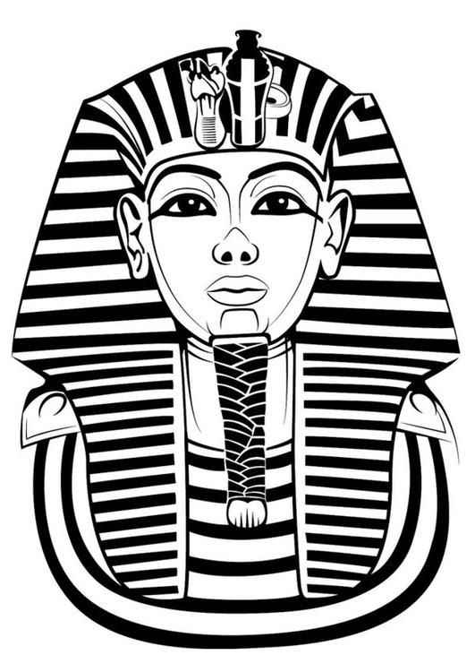 531x750 Coloring - Tutankhamun Sketch