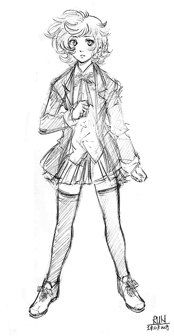 594x1144 Tutu Sketch 2 By Runshin - Tutu Sketch