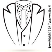 178x179 Art Print Of Tuxedo Icon Sketch Silhouette Barewalls Posters - Tuxedo Sketch