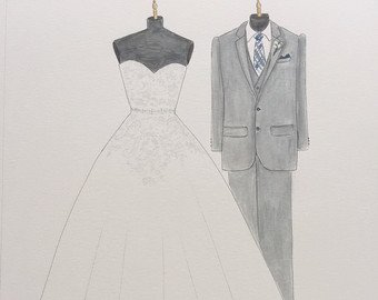 340x270 Tuxedo Sketch Etsy - Tuxedo Sketch