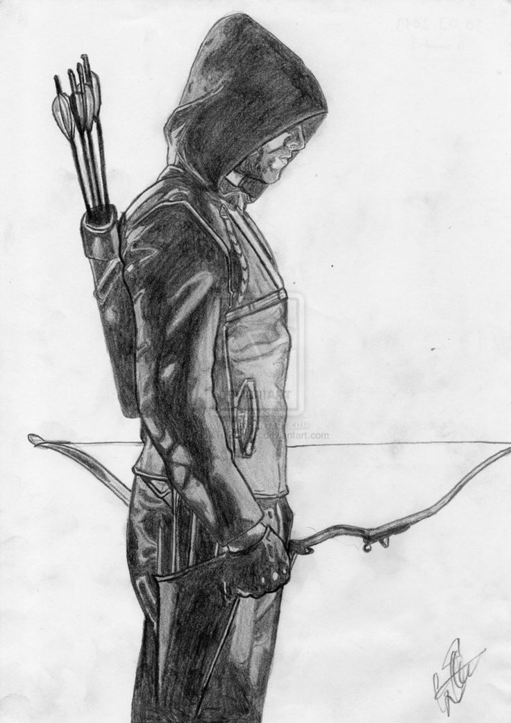 736x1041 Green Arrow Tv Show Drawing Google Make Me Happy - Tv Show Sketch