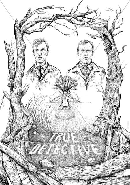 451x640 The Sketch True Detective Tv Series Propaganda Poster Vintage - Tv Sketch