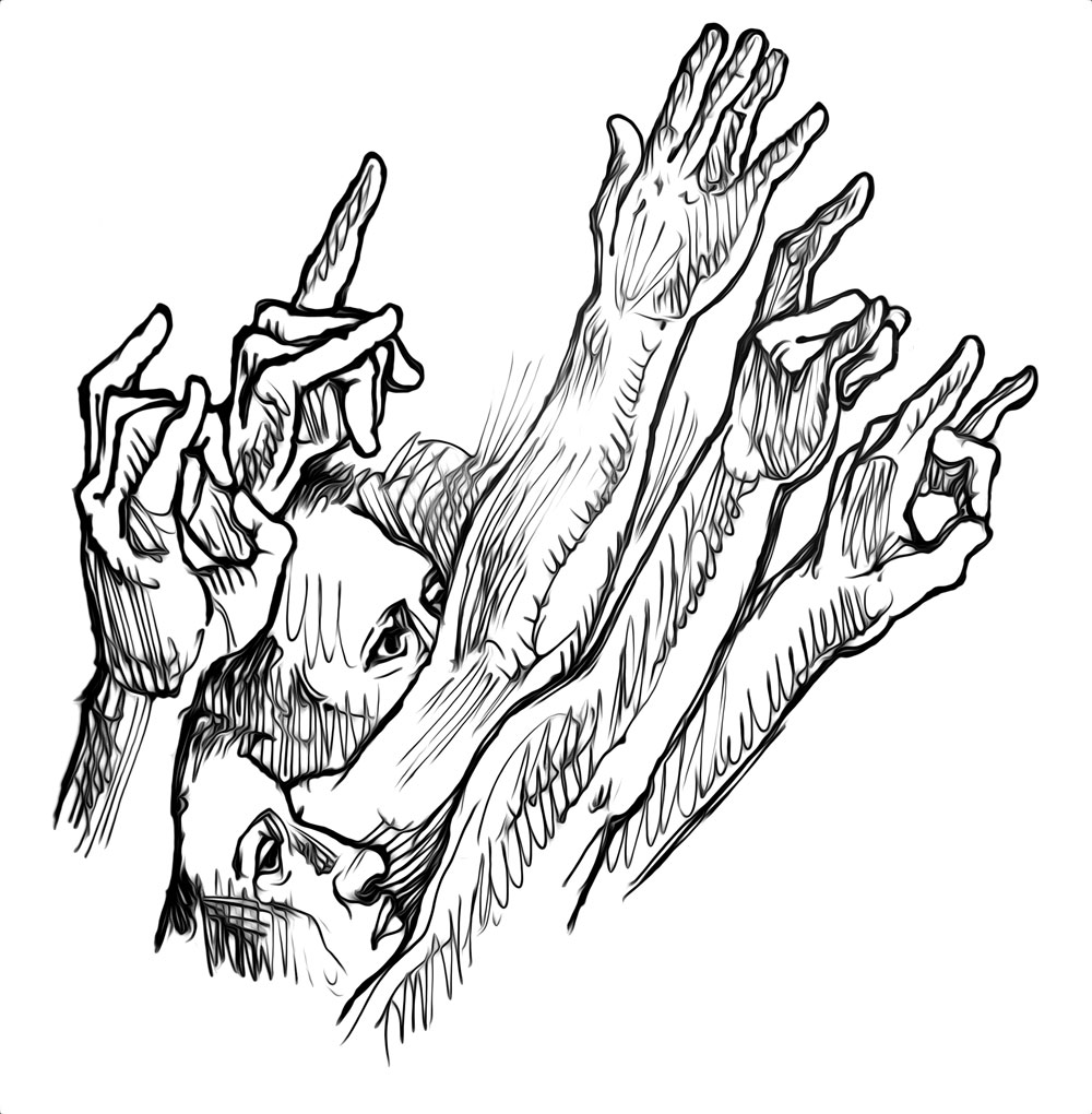 1000x1020 Jtcanvas Tv Sketching Hands For Slash - Tv Sketch