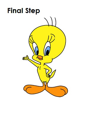 300x388 How To Draw Tweety Bird - Tweety Bird Sketch