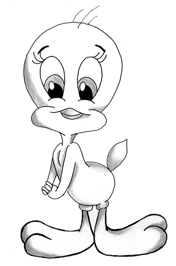729x1096 Tweety Bird Sketch - Tweety Bird Sketch