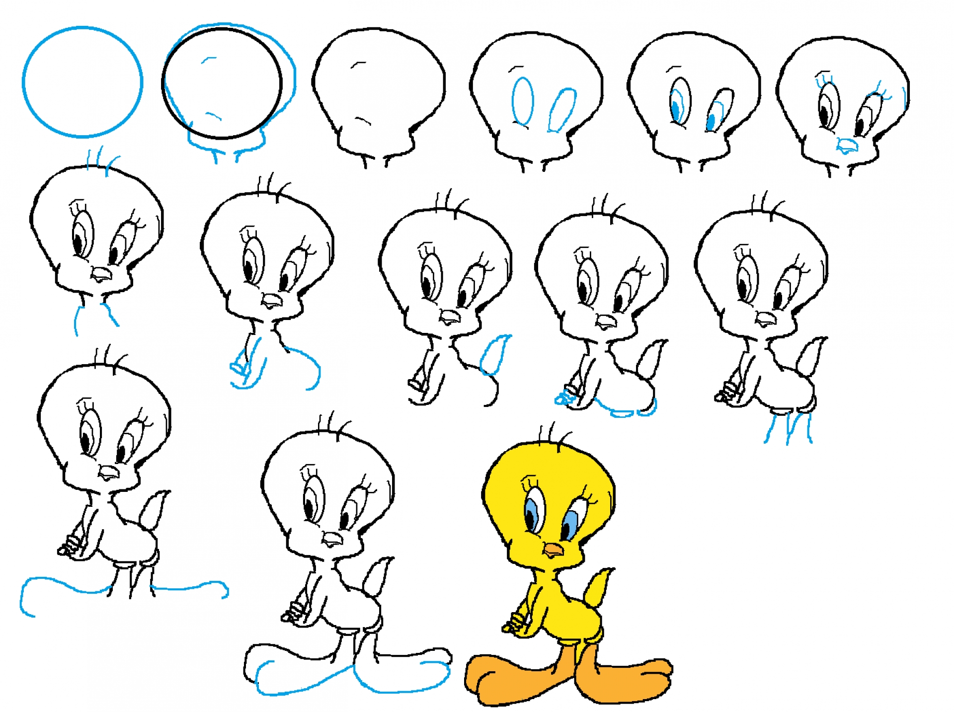 Tweety Sketch At Paintingvalley Com Explore Collection Of Tweety