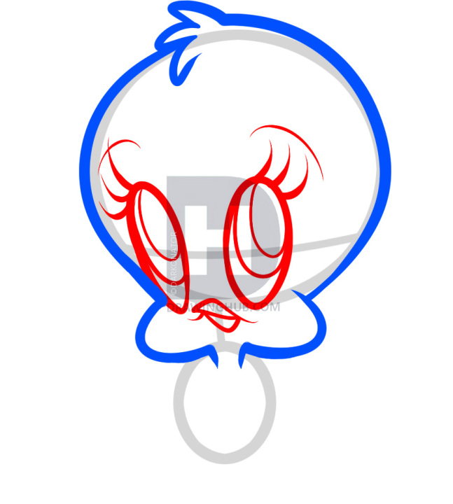 647x720 How To Draw Baby Tweety, Step By Step, Drawing Guide, By - Tweety Sketch