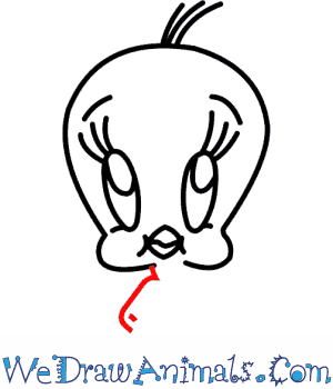 300x350 How To Draw Tweety - Tweety Sketch