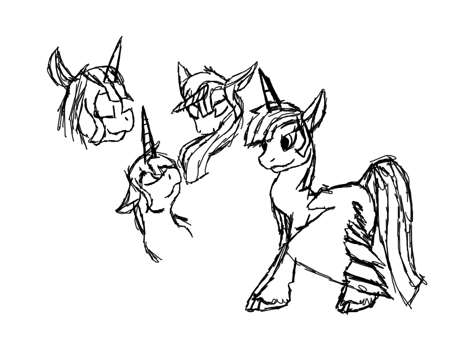 889x679 Twilight Sparkle Warm Up Sketches - Twilight Sketches