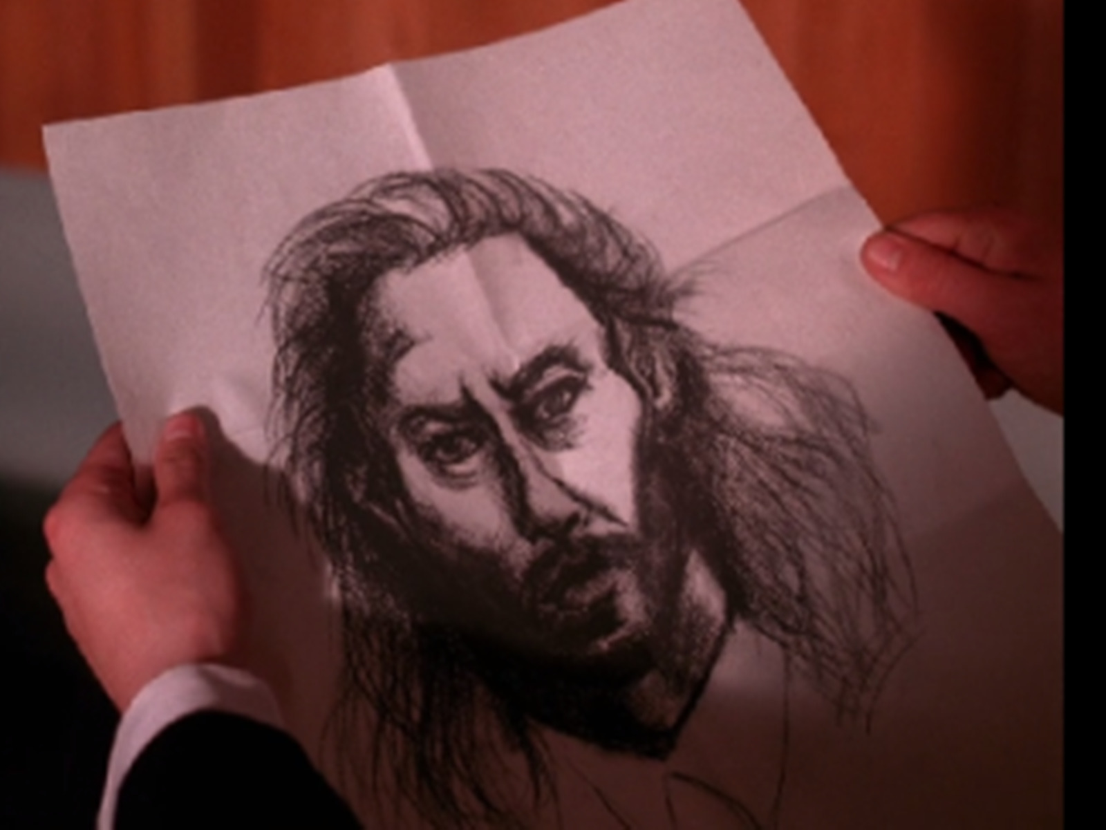 1600x1201 Twin Peaks Sheriff Dept Police Sketch Of Bob From Original Prop - Twin Sketch