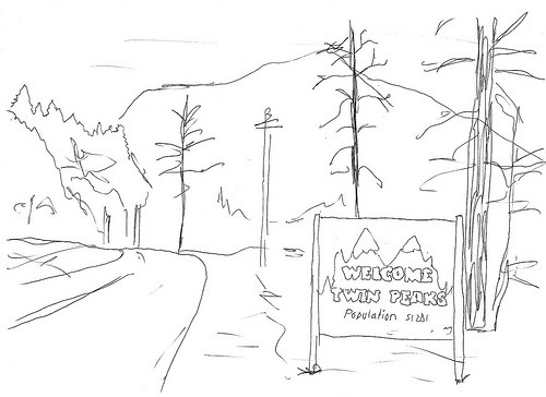 500x364 Twin Peaks Sketches Steven Quinn - Twin Sketch