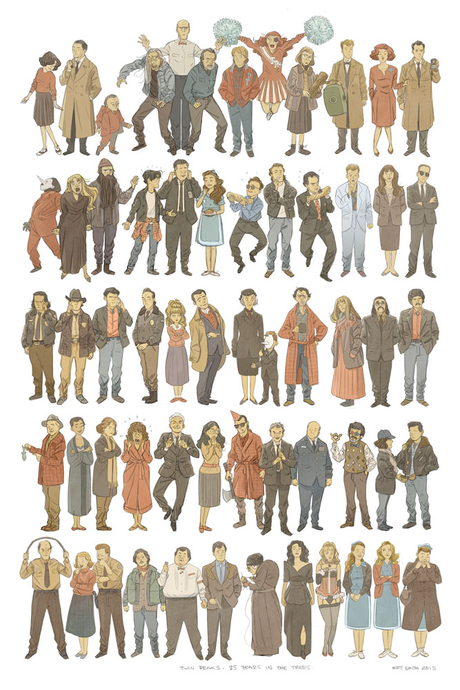 667x1000 Twin Peaks Sketches Matt Illustration - Twin Sketch