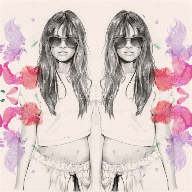 736x736 Painting Baddaisy - Twin Sketch