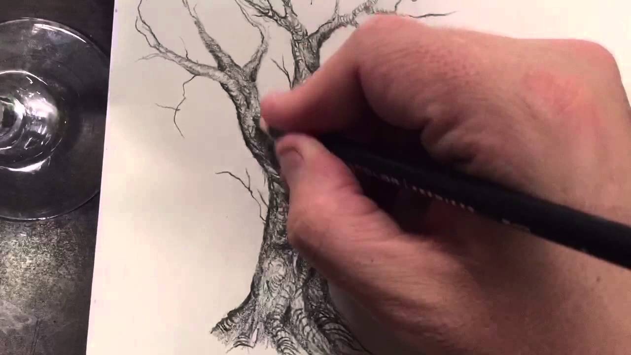 1280x720 How To Draw And Paint A Creepy, Twisted Tree - Twisted Tree Sketch