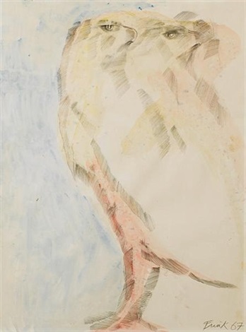 348x470 Two Birds Of Prey By Elisabeth Frink On Artnet - Two Birds Sketch