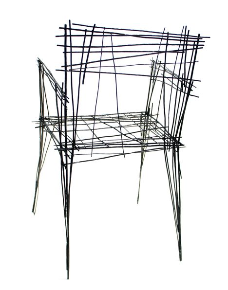468x596 Jinil Park Has Created A Range Of Furniture From Intersecting - Two Dimensional Sketch
