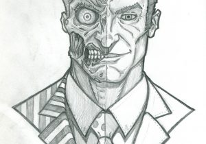 300x210 Two Face Drawing Tutorial - Two Face Sketch