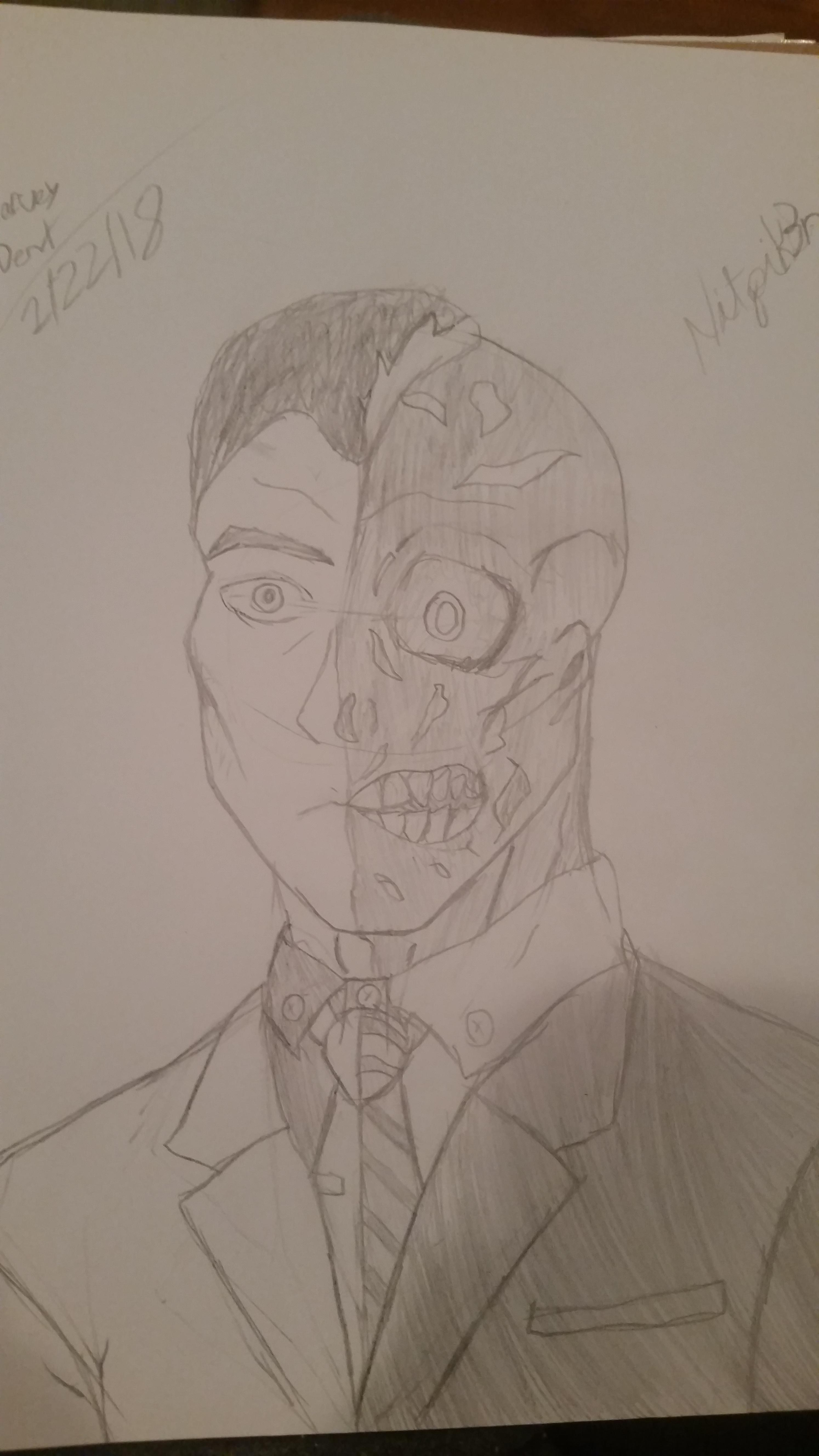 2988x5312 Two Face Sketch Dccomics - Two Face Sketch
