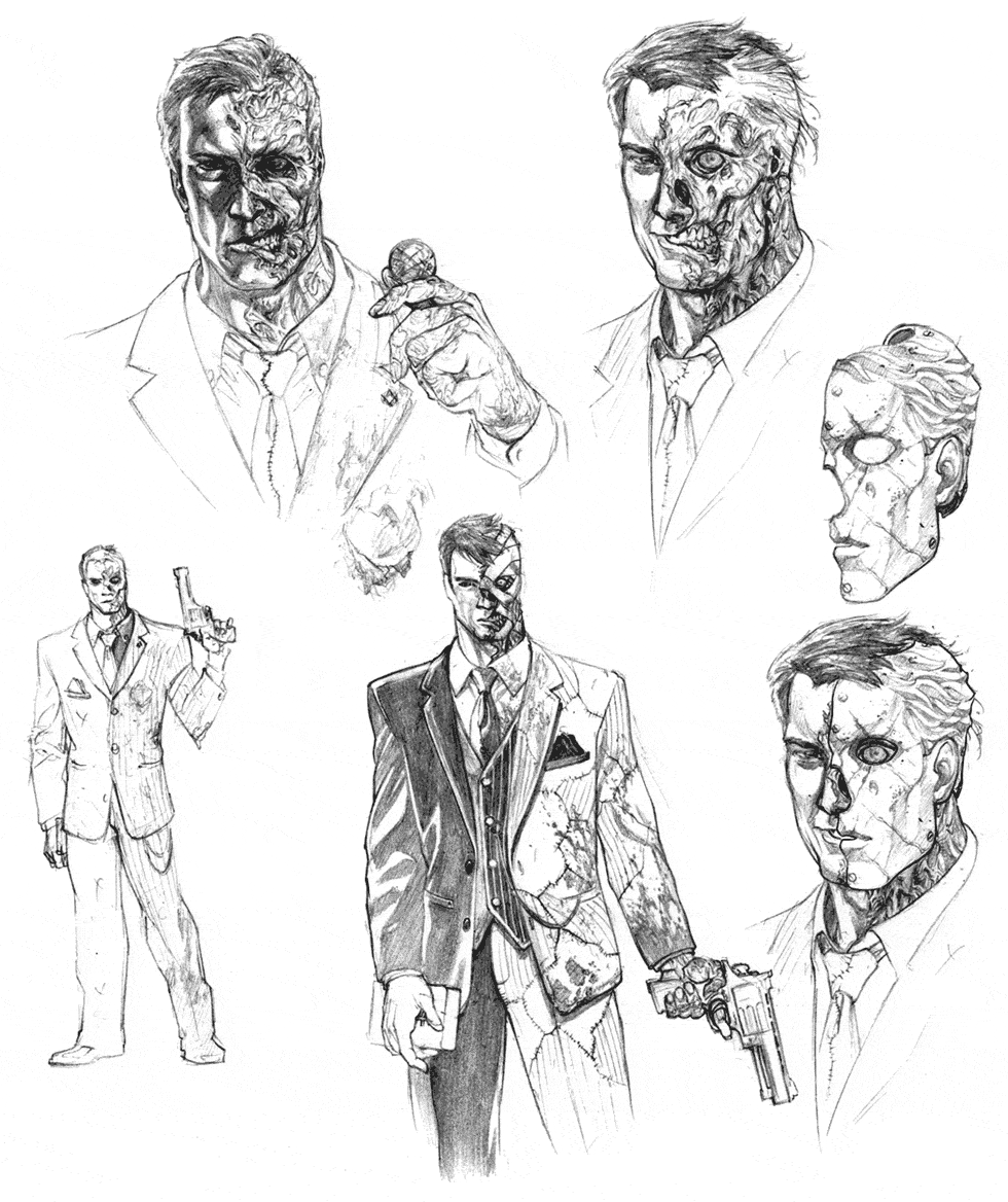 980x1168 Two Face Sketches - Two Face Sketch