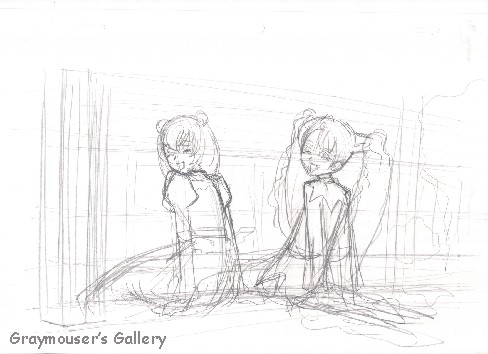 488x354 Two Girls Sketch - Two Girls Sketch