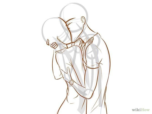 Easy Drawing Anime Girl And Boy Hugging Drawing Easy