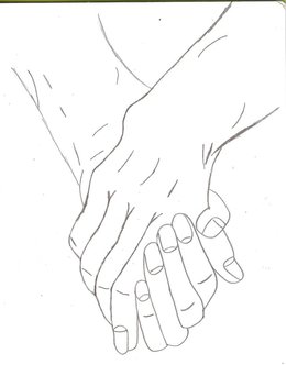 260x332 Download Two People Holding Hands Drawing Clipart Drawing Sketch - Two People Kissing Sketch