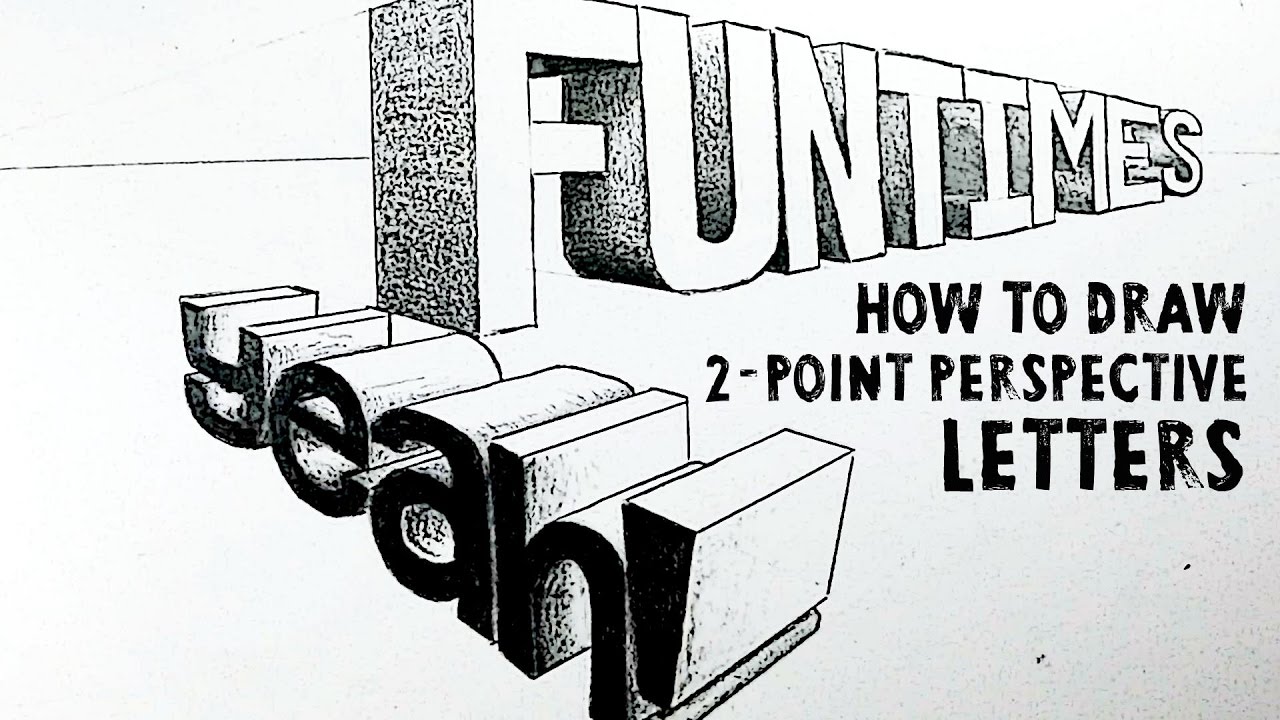 1280x720 How To Draw Letters In 2 Point Perspective - Two Point Perspective Sketch