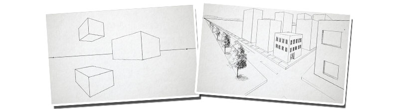 800x220 Two Point Perspective - Two Point Perspective Sketch