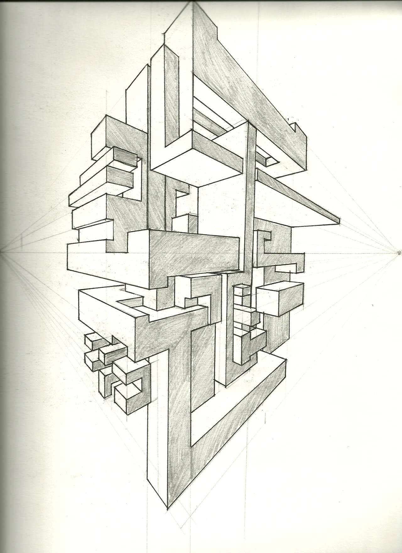 1280x1760 Two Point Perspective Exercise By Tower015 - Two Point Perspective Sketch