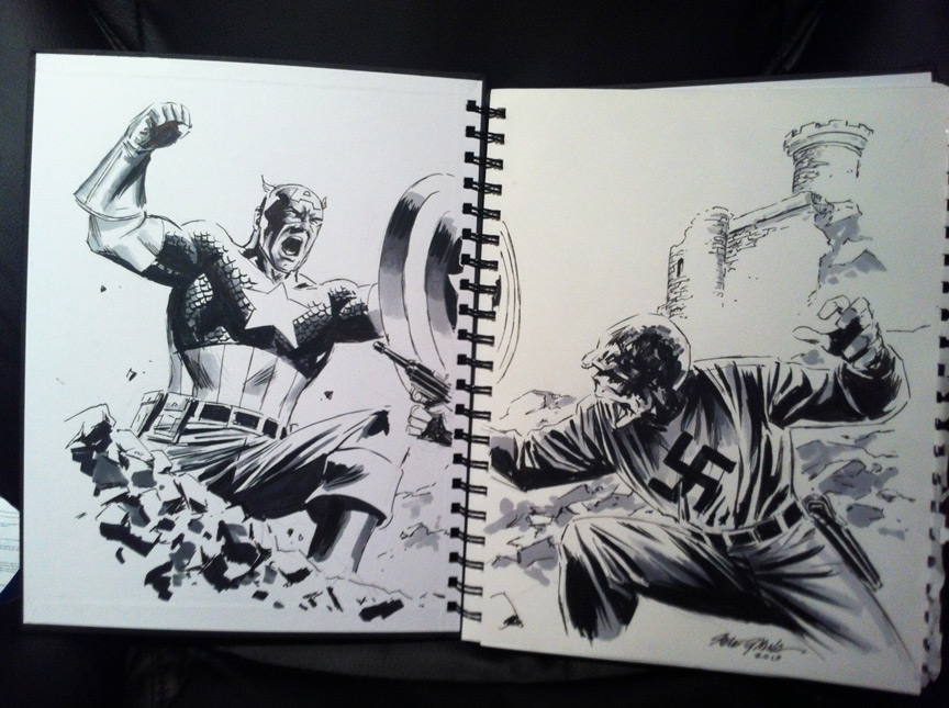 864x645 Steve Epting - Two Sketch
