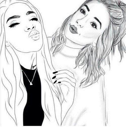 500x503 This Is Sketch Of Two Best Friends. I Base This Off Of My Best - Two Sketch