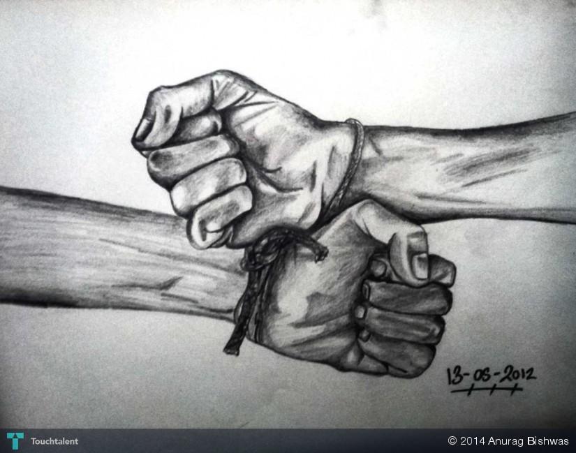825x649 Two Hands Sketch Touchtalent - Two Sketch