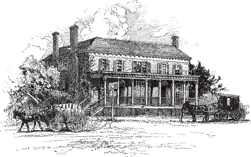 800x499 This Image Shows The Two Story House With Chimney. There Are So - Two Story House Sketch