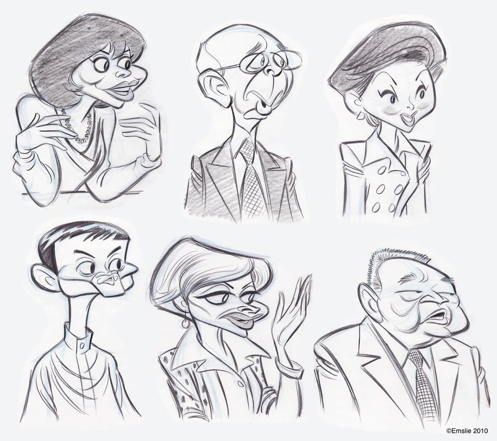 973x864 The Cartoon Cave More Character Types - Types Of Sketching