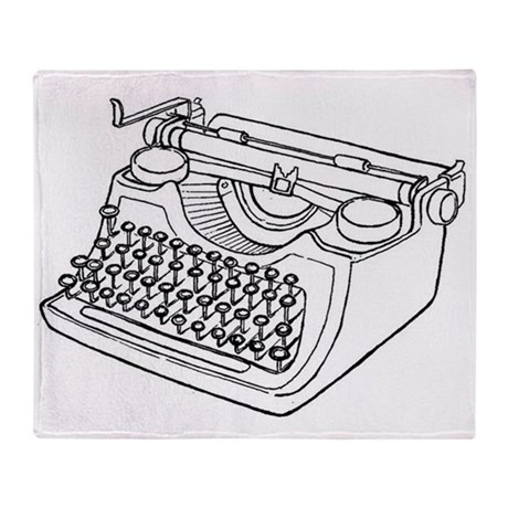 460x460 Typewriter Blankets - Typewriter Sketch